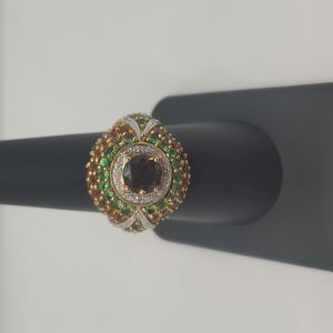 10kt Smoky Quartz, Citrine, Tsavorite Garnet, And… - image 1